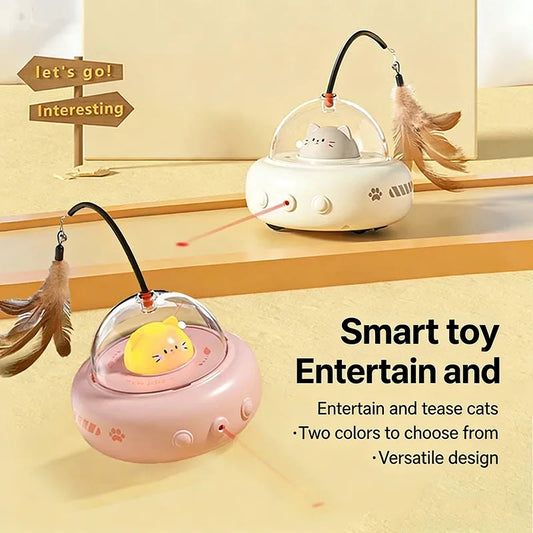 nteractive Electric Cat Toy | Feather & Laser, Indoor Play