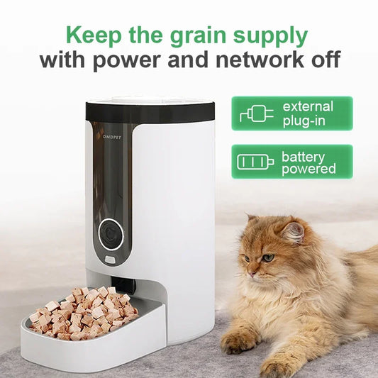 Pop Smart Pet Bowling Feeders APP Control Automatic Cat Feeder Dry Food Dispenser 4L Dog Feeder Pet Food Dispenser For Multiple